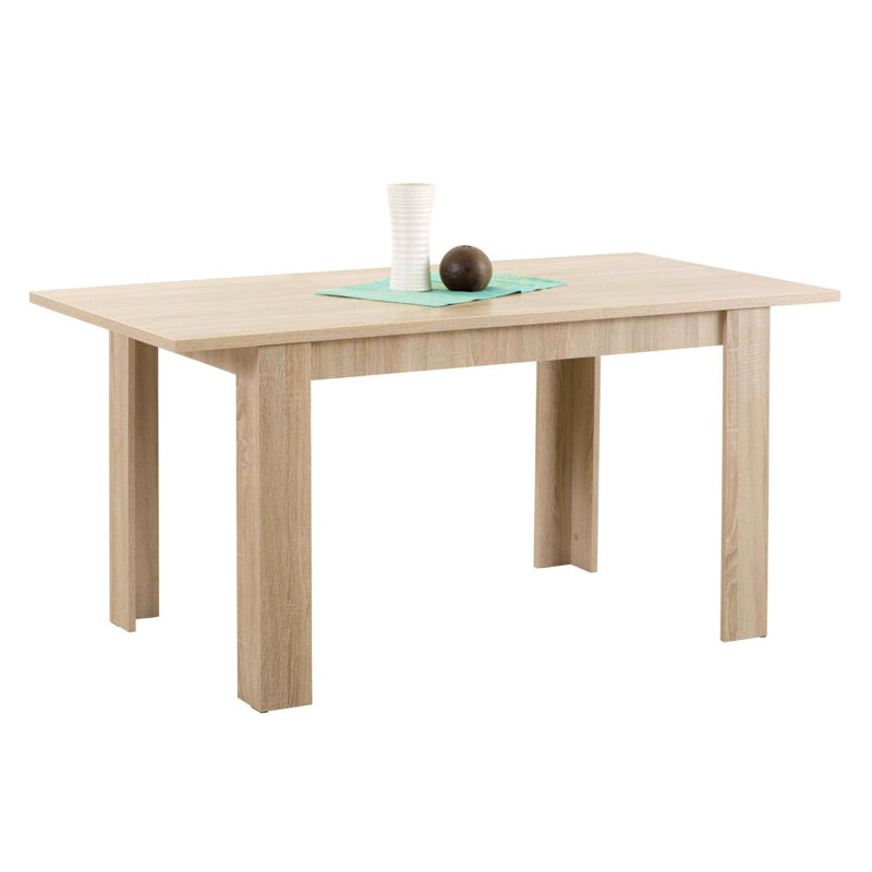 Khaelyn Rectangular Dining Table, 75cm H x 80cm L x 120cm W, Natural brown