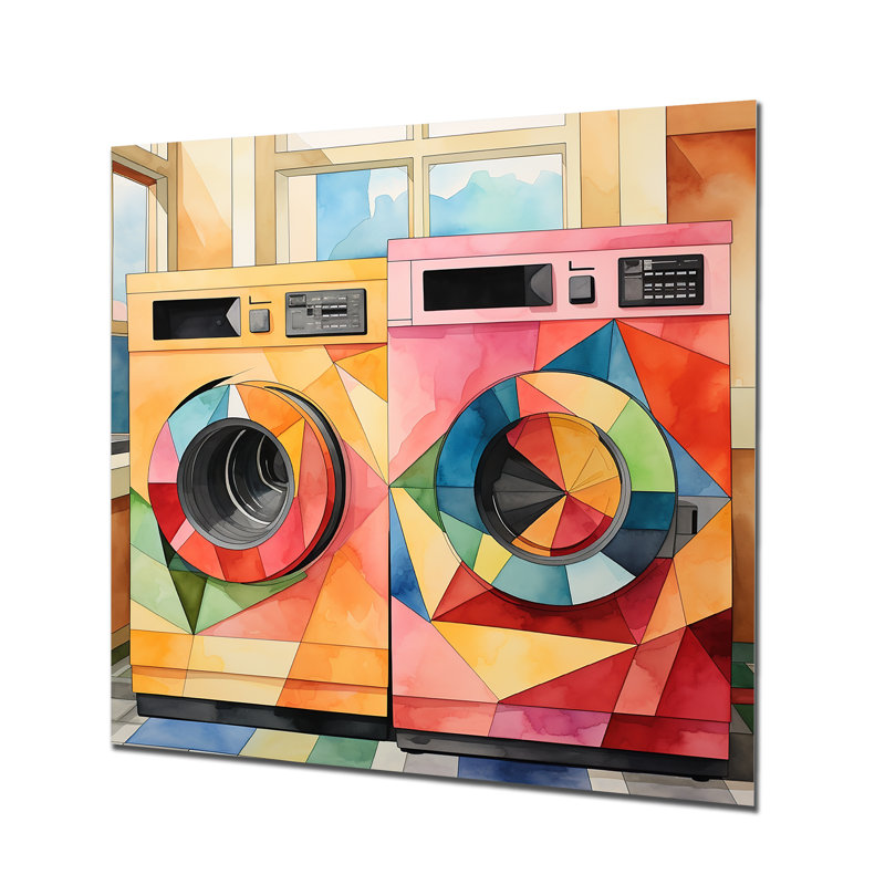 Washing Machines Laundry Day 1 - Laundry Metal Wall Art, 16" H x 16" W