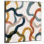 Extra Large Wall Art Fabric Print - Colourful Abstract Wavy Lines Pattern for Living Room or Bedroom - "Frame Assembly Required (Unfinished Frame)"-129758249