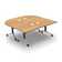 Albin 8 Person Conference Meeting Tables with 8 Chairs Complete Set
