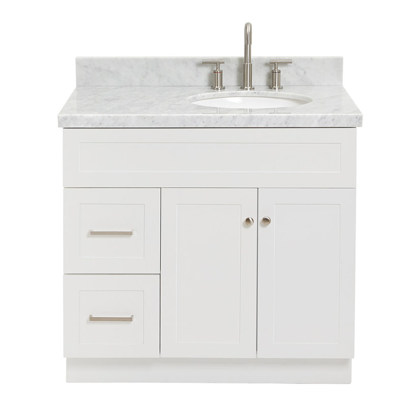Ensemble de meuble-lavabo simple 37 po Abell, Blanc