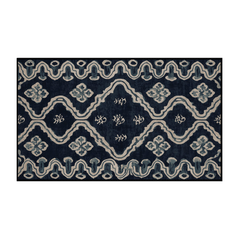 Machine Washable Gray Area Rug, Runner 2' x 5'