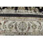 Tapis noir Indo-nain à motif floral noir 3 pi 5 po x 5 pi 5 po