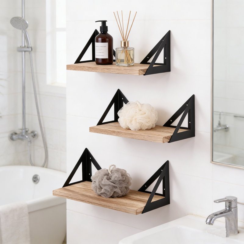 Osbourn 3 Piece Triangle Floating Shelf