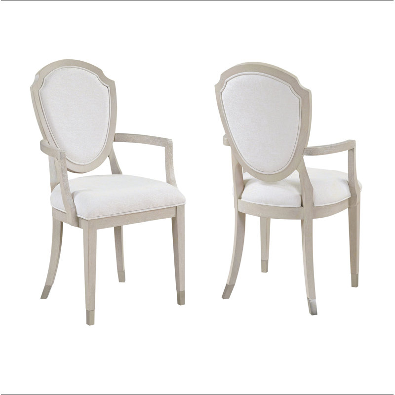 Ensemble de 2 fauteuils de salle à manger en bois de chêne contemporain avec revêtement en chêne clair