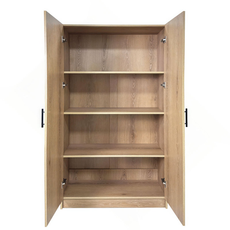 Modex Multi-Purpose Utility Storage Cabinet (2-Piece Set), Oak