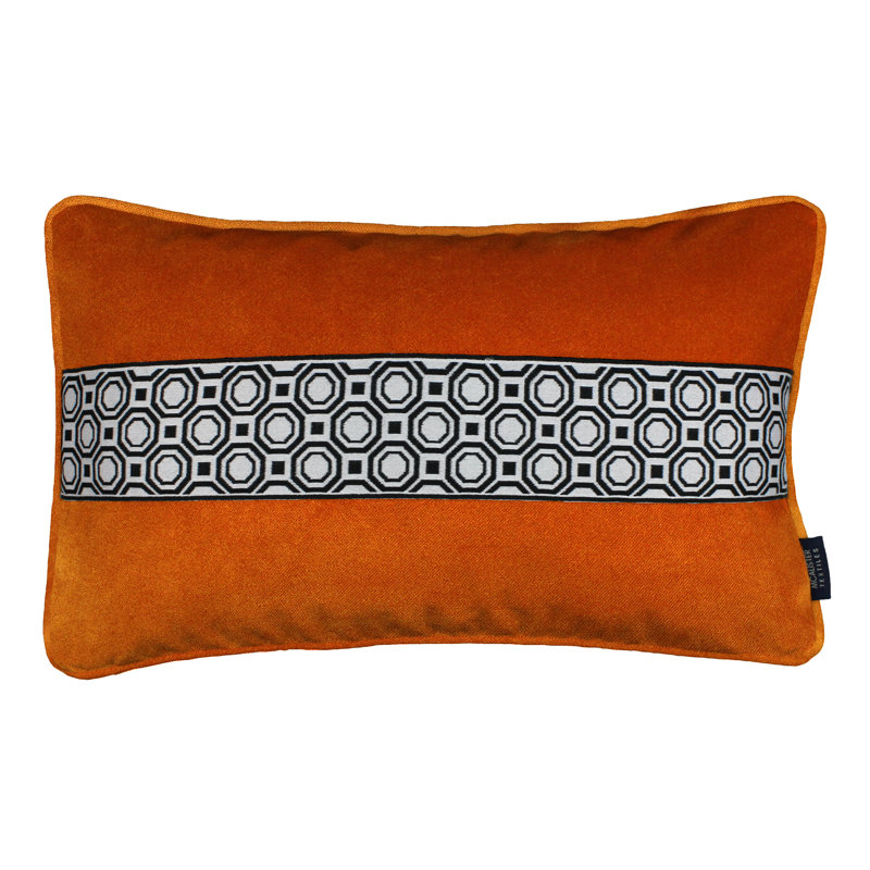 Rectangular Throw Cushion, Orange, 50cm H x 30cm W x 5cm D