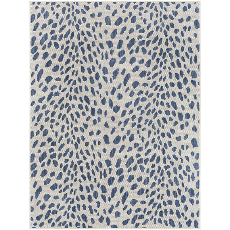 Tapis bleu marine / gris Hasson, Rectangle 5 pi 3 po x 7 pi
