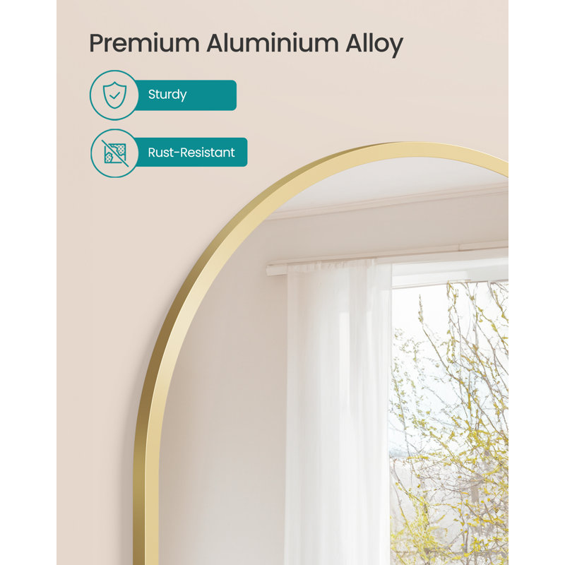 Aluminium Arch Mirror, Gold