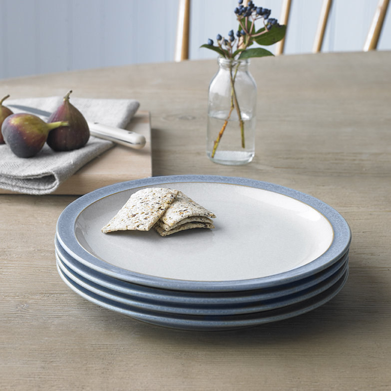 Denby Elements Medium Plates, Blue