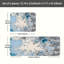 Tapis de cuisine antidérapant bleu et gris, 2 pièces