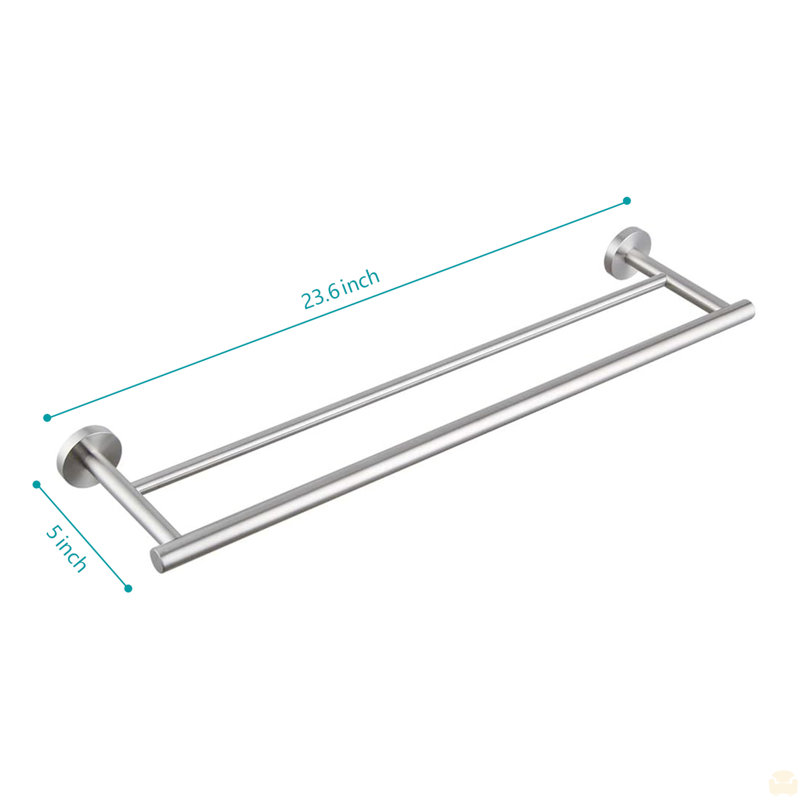 23.6'' Towel Bar Wall Mounted, Brushed Nickel