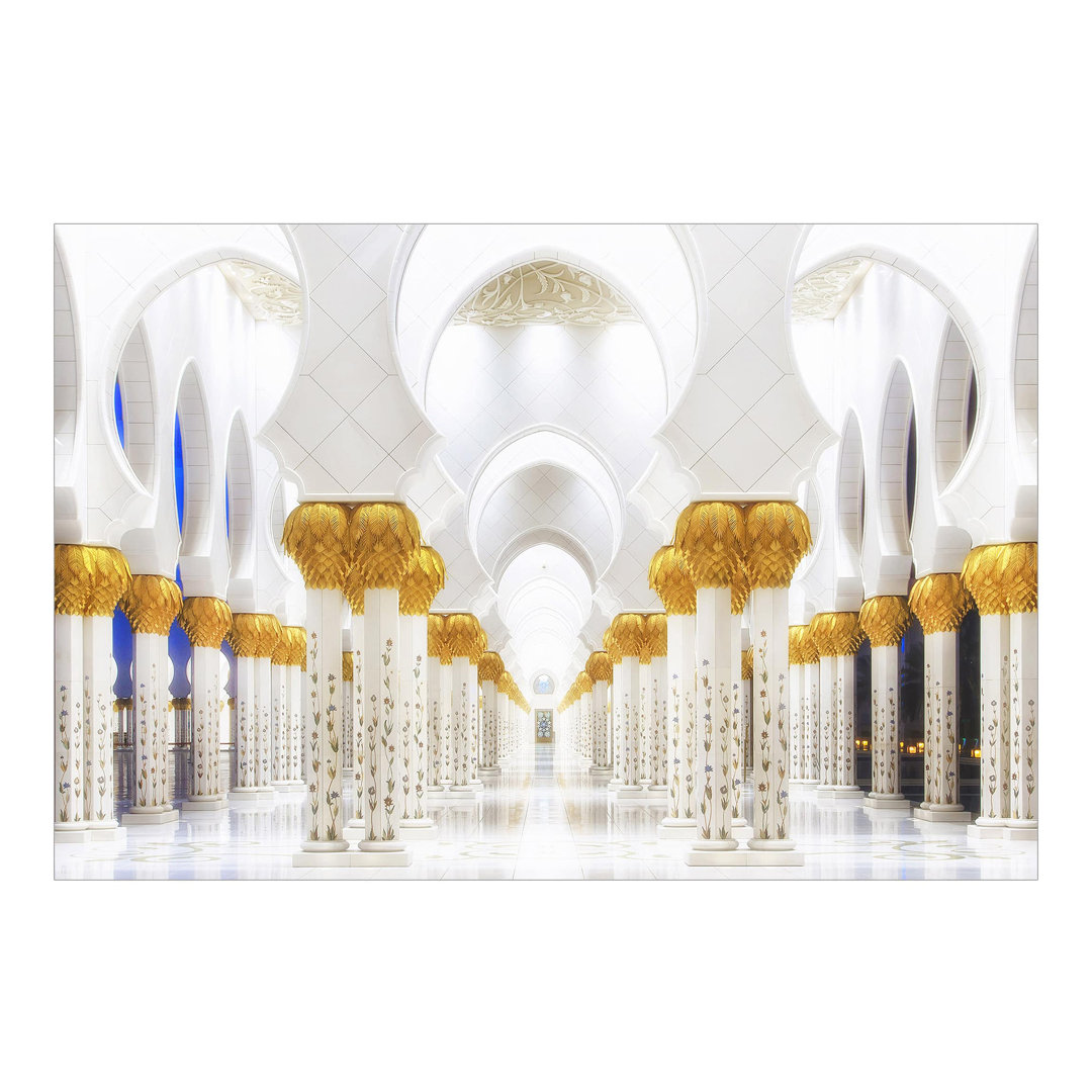 Mosque in Gold 2.9m x 4.32m Embossed Matte Peel & Stick Wallpaper Roll
