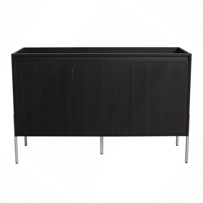 Meuble-lavabo de salle de bain autoportant avec portes à fermeture douce (ensemble KD) - sans le lavabo
