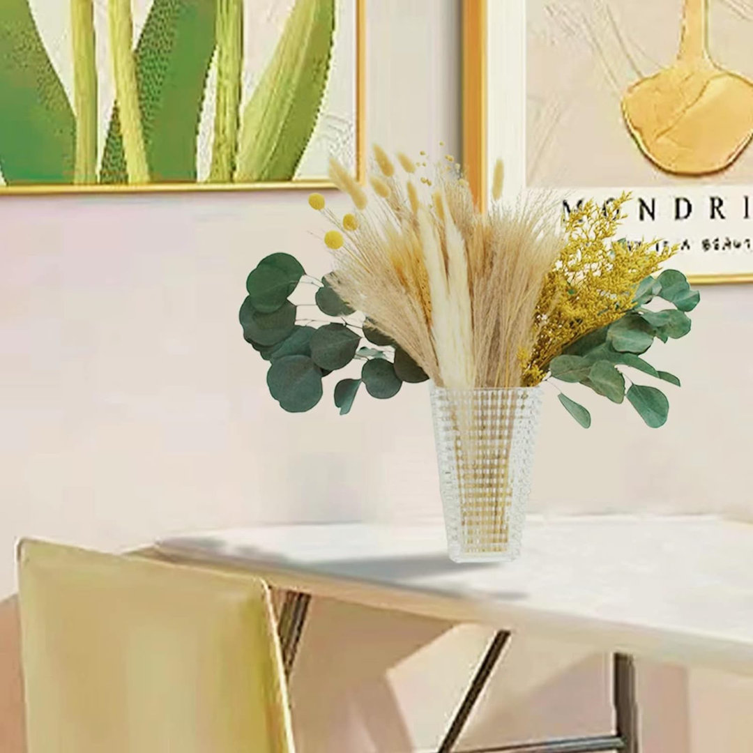 85 PCS Natural Dried Pampas Grass and Faux Boho Flowers for a Modern Home Decor Look Primrue