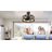 18.89" Ceiling Fan Light with Remote for Indoor