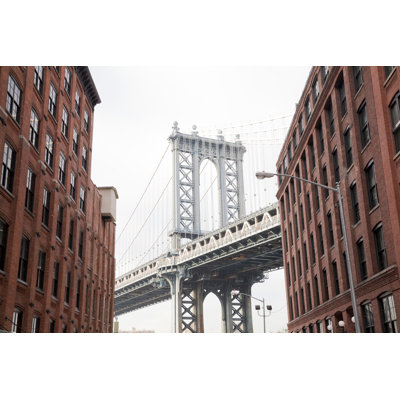 Brooklyn Bridge At New York City - Wrapped Canvas Print