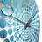 Abstract Rainy Blue Collage II - Abstract Shapes Wall Clock-101238380