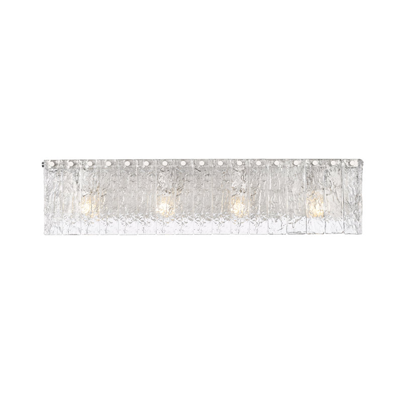 Meuble-lavabo 4 lumières Timeothy, Nickel brossé, Quatre lumières