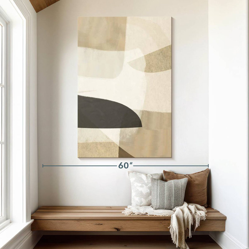 Avery Beige Earth Tone Curves, 51" H x 34" W