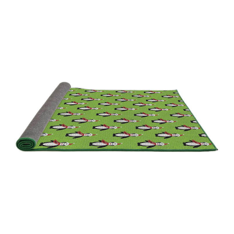 Tapis décoratif vert Tomy, Rond 3 pi