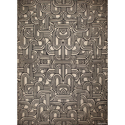 One-of-a-Kind 16'3" X 22'8" New Age Area Rug Black/Ivory