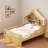 Wooden House Bed With Storage Headboard Shelves-1205272054-1205272055