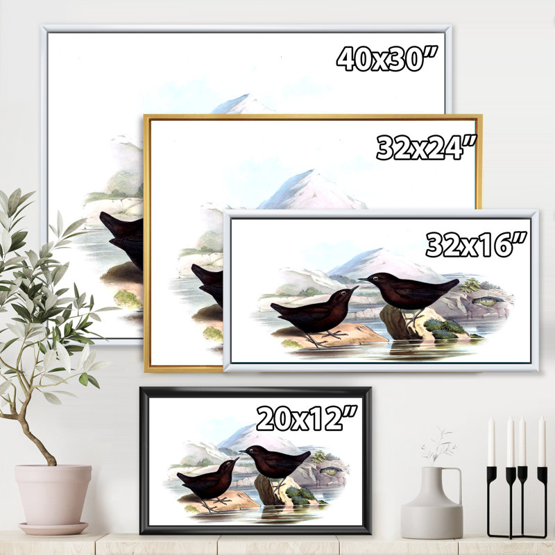 Vinage, animaux de campagne II - impression sur toile, H 12 po x l 20 po x p 1 po, Encadrement doré