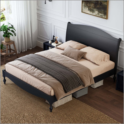 Queen Platform Bed with Arched Headboard