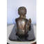 Statue garçon céleste en bronze avec lapin et écureuil - Taille: L 22 po x l 13 po x H 16 po.