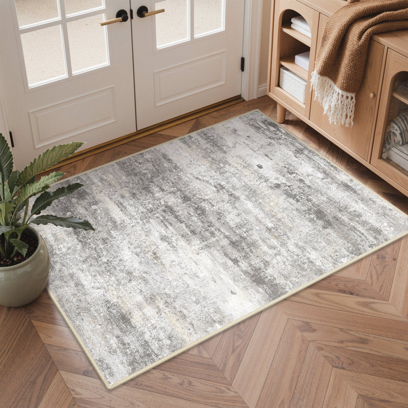 Tapis gris / foncé Pavelina, Gris / foncé, Rectangulaire 3 pi x 5 pi