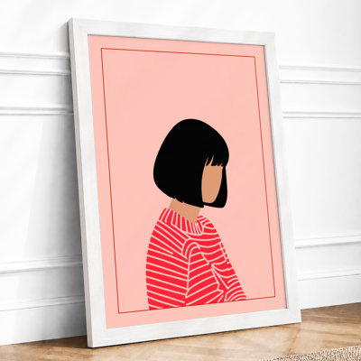 Figure in Profile Modern - Framed Print