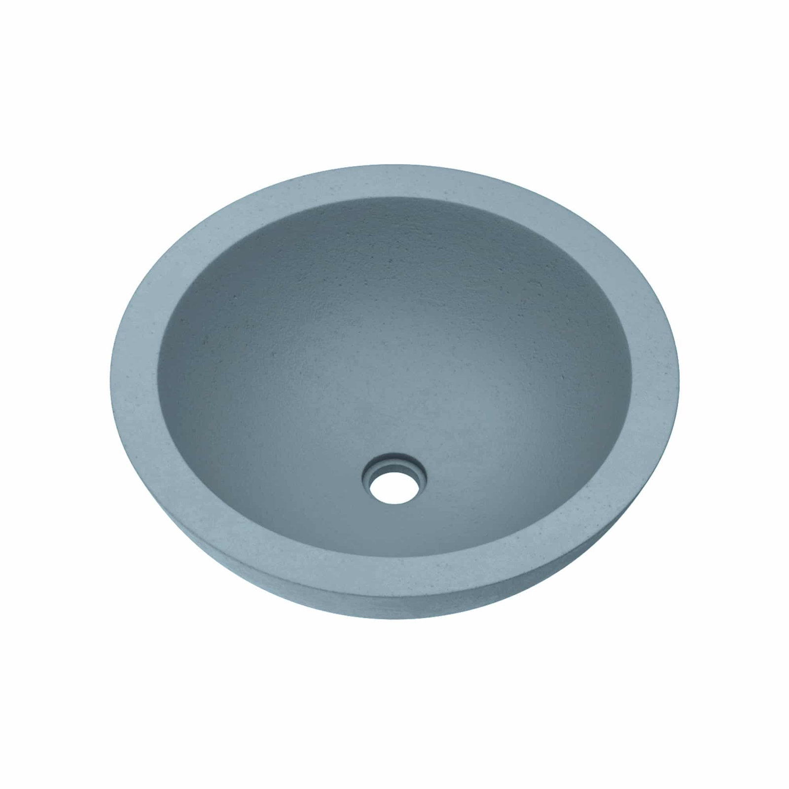 NativeStone Morro Round Concrete Vessel Sink, Ocean