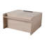 Armoire de salle de bain autoportante 36 po, chêne clair, 2 portes à fermeture douce, tablette réglable, meuble-lavabo à poignées en métal, autoportante, portes avec charnières,