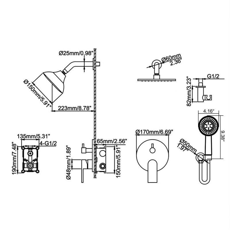 All-In-One Kit with Rough in-Valve