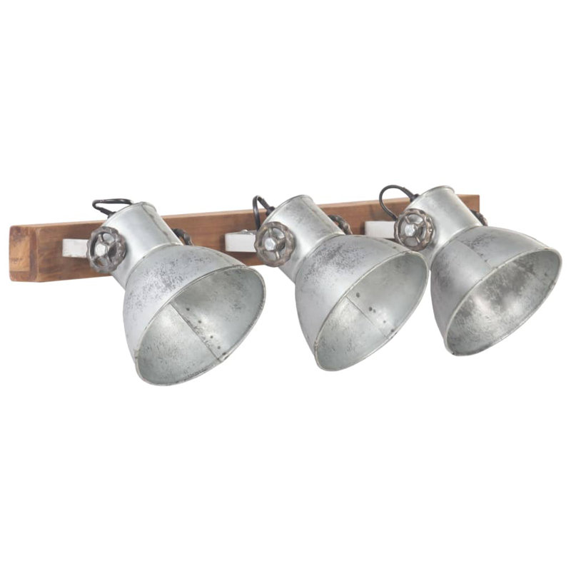 Julie Industrial Wall Lamp, Brown, Silver