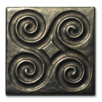 3" x 3" Metal Pinwheel Decorative Tile Insert