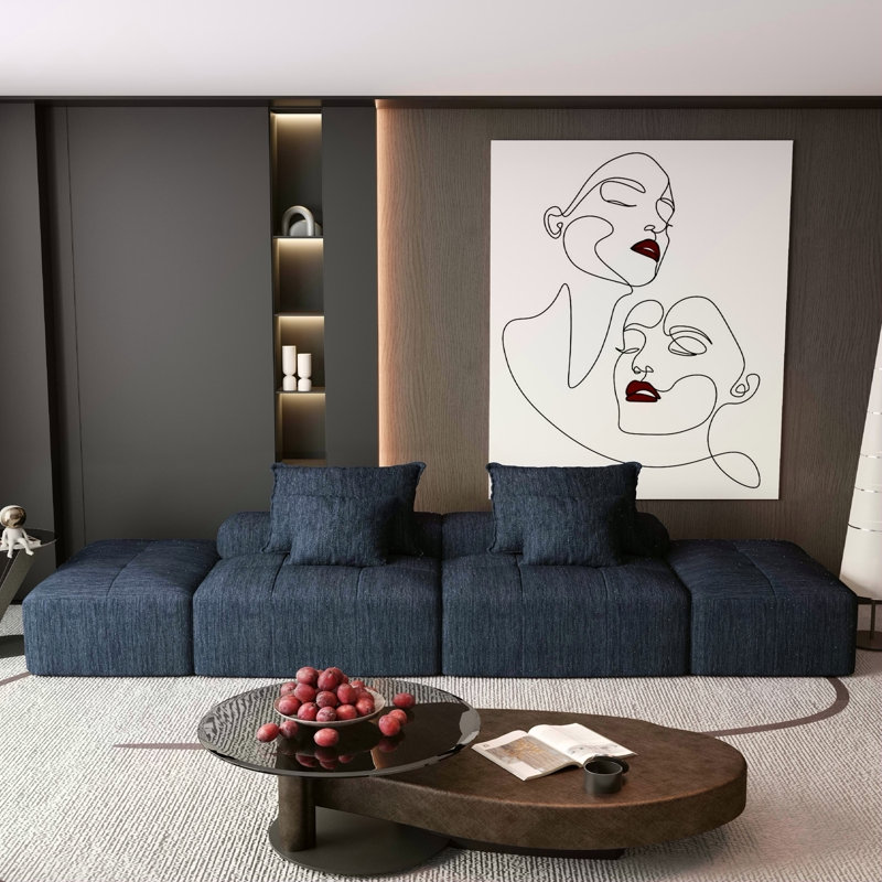 Canapé modulaire surdimensionné Modern, Bleu