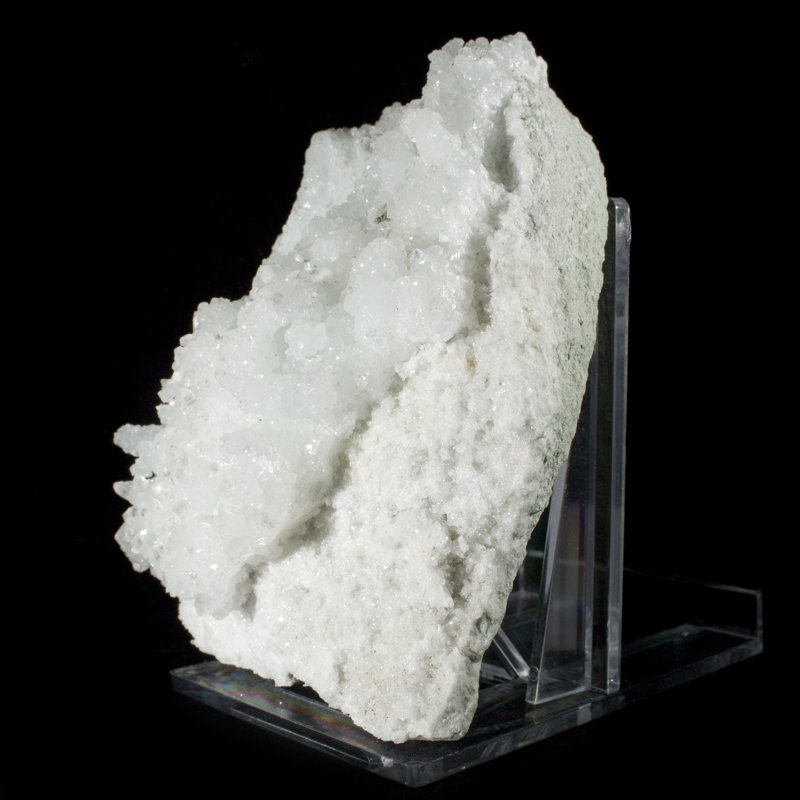 Prehnite sur calcédoine blanche neige
