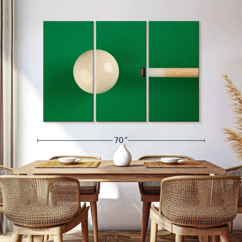 Billard américain, H 24 po x l 38 po