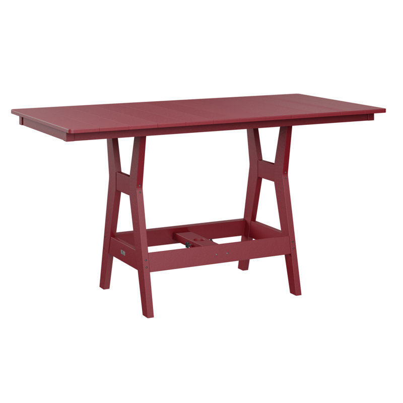 Table rectangulaire à hauteur de comptoir 66 po Berlin, Rouge écarlate