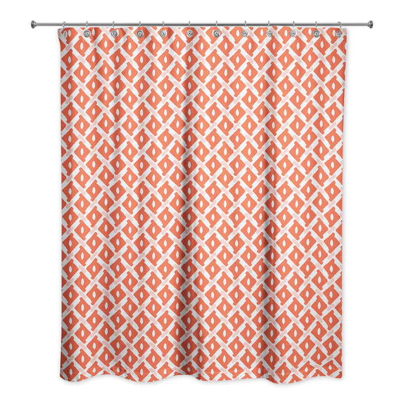 Rideau de douche Whimsical Diamond, Orange