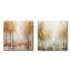 Minimalisme - Ensemble de 2 collages carrés forêt et or-1673008866-1673008872