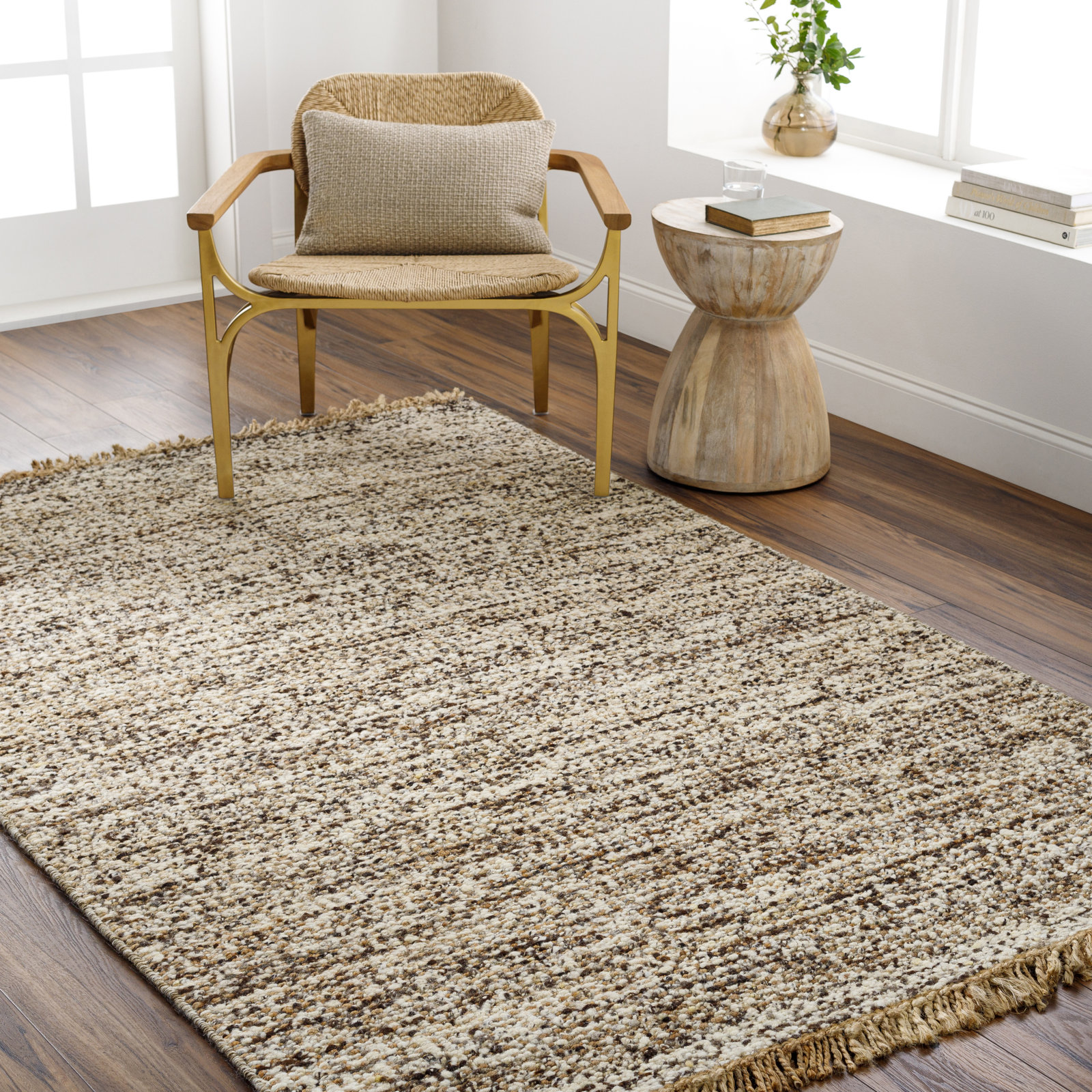 Alessia Handmade Tan Rug, Rectangle 8' x 10'