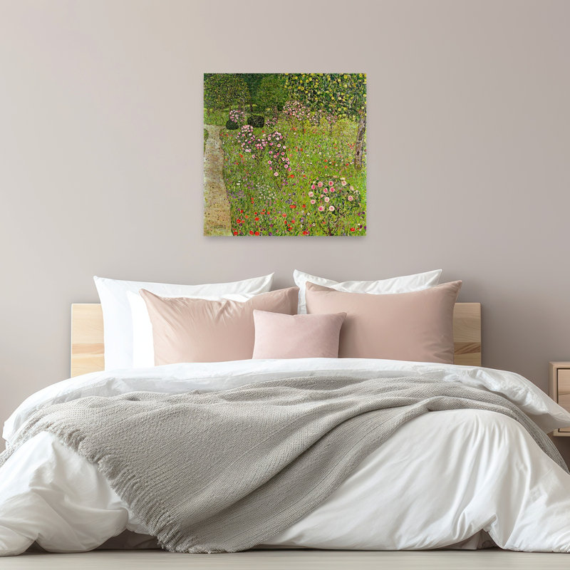 Jardin fruitier avec roses, vers 1911-1912, estampe d'art mural abstraite contemporaine, H 32 po x l 32 po