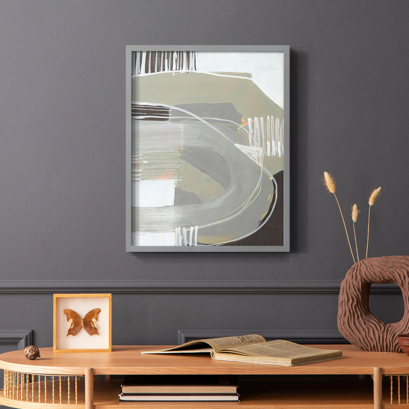 «Arching Neutrals I», reproduction encadrée - bois massif, Gris, H 10 po x l 8 po