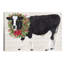 Christmas On The Farm III - Cow With Wreath by Tara Reed - Wrapped Canvas Painting-286283945