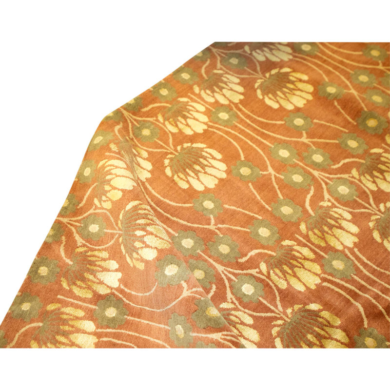 Hand Knotted Area Rug in Terracota