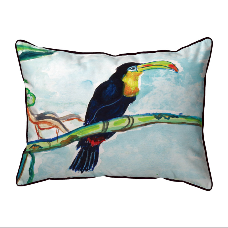 Housse et insert de coussin d'extérieur toucan, Très grand