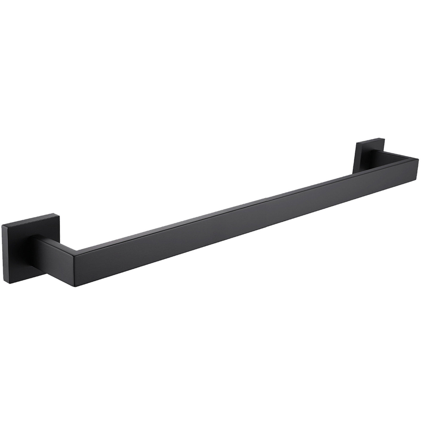 25.5" Wall Mounted Towel Bar, Matte Black, 3.4" H x 21.5" W x 2.16" D